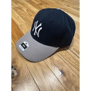 NEW New Era Gray and Navy Blue NY Hat NWT
